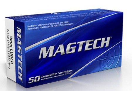 Magtech 9mm LUGER 115GR FMJ - 50 stk