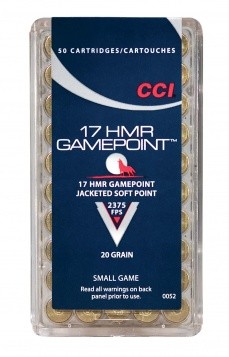 CCI 17HMR Gamepoint 20grs - 50 stk