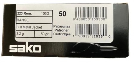 Sako 223 Rem Range Speedhead 50 FMJ - 50 stk