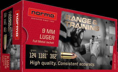 Norma 9mm Luger FMJ 124gr 