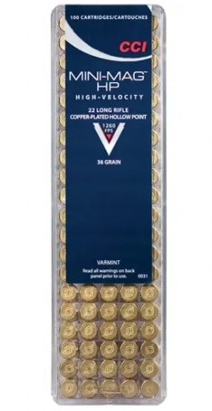 CCI 22Lr Mini-Mag HP 36grs - 100 stk