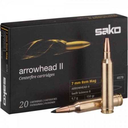 Sako 7mm Rem Mag Arrowhead ll 9,7g SP 150gr