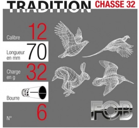Nobel Chasse 12-70 Bly 32g # US7 - Kassesalg a 250 stk