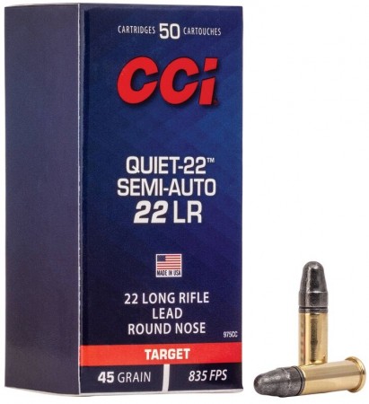 CCI 22Lr Quiet LRN Semi-Auto 45grs - 50 stk