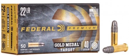 Federal Gold Medal Target .22LR 40gr LRN