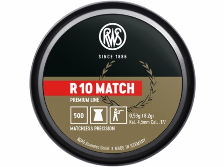 4,5mm RWS Luftkuler Rifle R10 Match - 500 stk