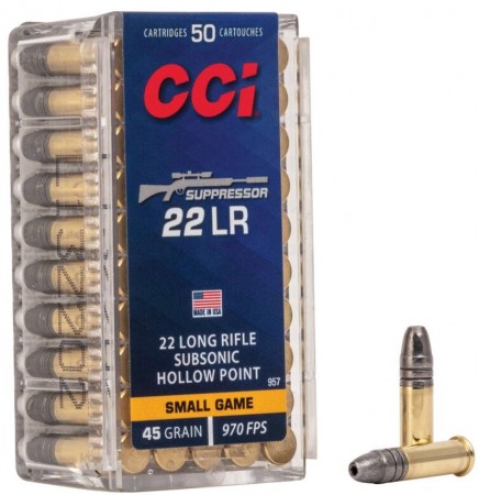 CCI Suppressor 22LR 45grs. LHP - 50 stk