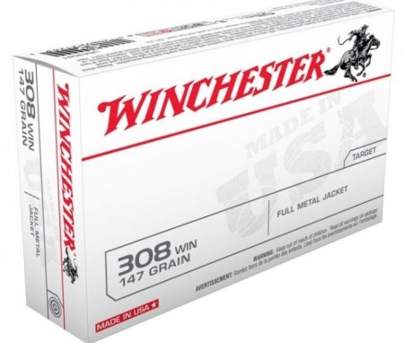 Winchester 308W FMJ 147grs - 20 stk