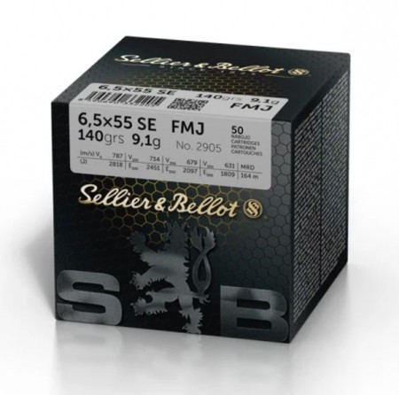 6,5x55 Sellier & Bellot FMJ 140grs - 400 stk
