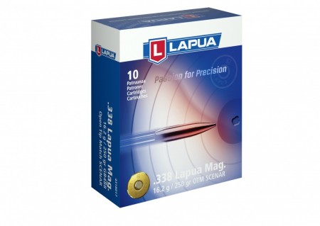 Lapua 338 Lapua Mag 16,2g / 250 grs FMJ - 10stk