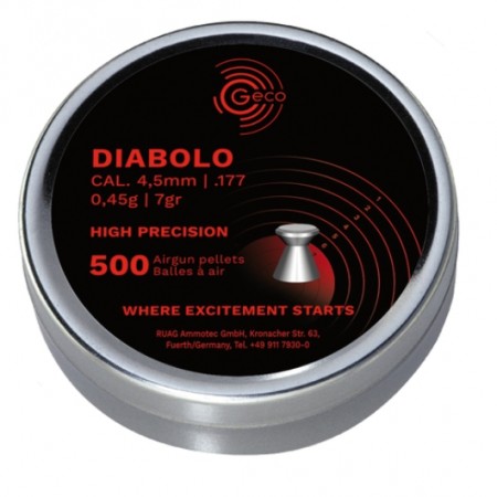 GECO Luftkuler Diabolo Rifle/Pistol 4,5mm - 500 stk