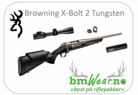 Browning X-bolt 2 Tungsten Riflepakke 